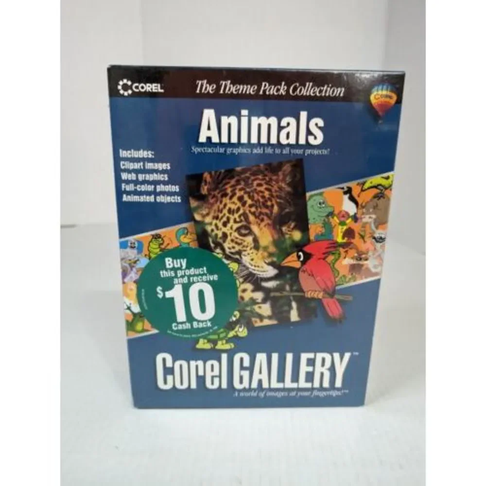 COREL GALLERY Animals Theme Pack Collection SEALED NEW NOS - 8000 Clipart Images
